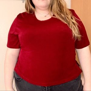 AMANDA Red T-shirt crop top size 2X